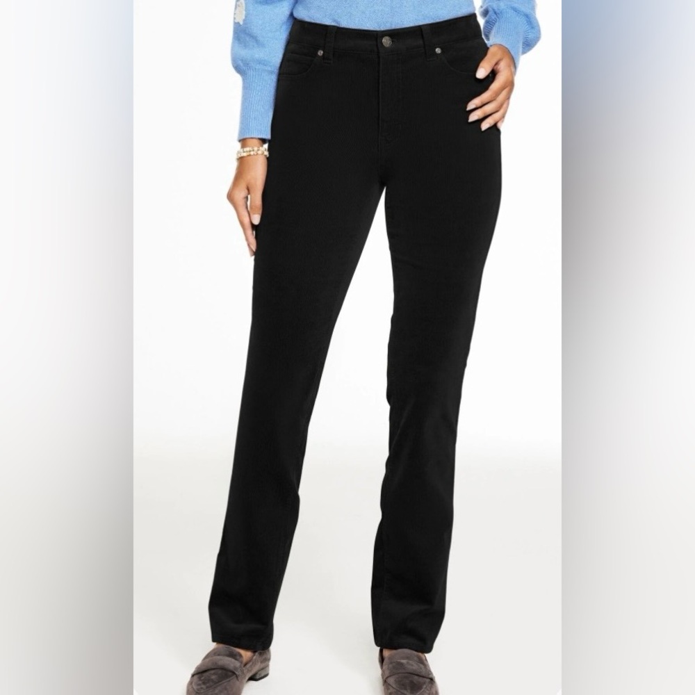 Talbots stretch corduroy black straight pants 12